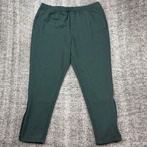 Adidas Men's Size 2XL (W39xL30.5) Green Polyester Jogger Pants Zipped Ankle
